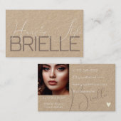 Carte De Visite Élégante calligraphie moderne Signature Photo (Devant / Derrière)