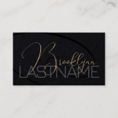 Carte De Visite Élégante Calligraphie Moderne Signature Salon des  (Devant)