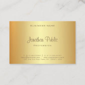Carte De Visite Élégante calligraphie or Monogramme Modèle moderne (Dos)