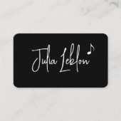 Carte De Visite Élégante calligraphie Professeur de musique modern (Devant)