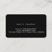 Carte De Visite Élégante calligraphie Professeur de musique modern (Dos)