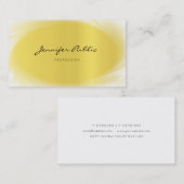 Carte De Visite Élégante calligraphie professionnelle Gold Luxe te (Devant / Derrière)