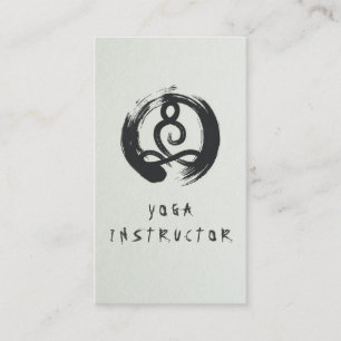 Carte De Visite Élégante calligraphie Yoga Méditation ZEN OM Symbo