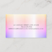 Carte De Visite Élégante Chic Bokeh femmes Silhouette Lotus (Dos)