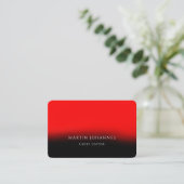Carte de visite élégante chic rouge noir (Debout devant)