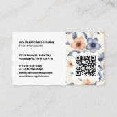 Carte de visite élégante – Code QR & logo (Dos)