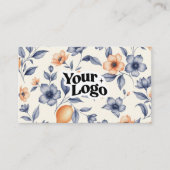 Carte de visite élégante – Code QR & logo (Devant)