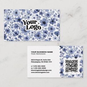 Carte de visite élégante – Code QR & logo