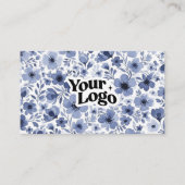 Carte de visite élégante – Code QR & logo (Devant)