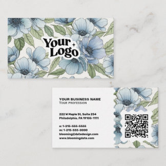 Carte de visite élégante – Code QR & logo