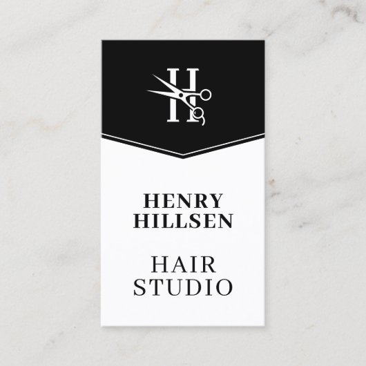 Carte De Visite Elégante coiffeuse classique (Devant)