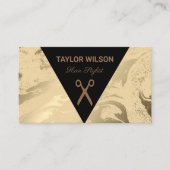 Carte De Visite Elégante coiffeuse en marbre noir (Devant)