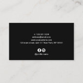 Carte De Visite Elégante coiffeuse rose en cuivre (Dos)