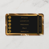 Carte De Visite Élégante collection moderne de vache Faux cuir (Dos)