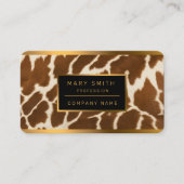 Carte De Visite Élégante collection populaire de vache Faux cuir (Devant)