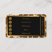 Carte De Visite Élégante collection populaire de vache Faux cuir (Dos)