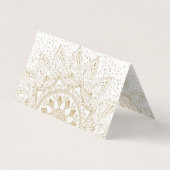 Carte De Visite Elégante conception de points Mandala Or (Dos)