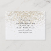 Carte De Visite Elégante conception de points Mandala Or (Dos)