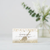 Carte De Visite Elégante Confetti Parties scintillant de nettoyage (Debout devant)