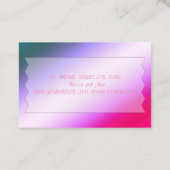 Carte De Visite Elégante couleur moderne, lèvres de Parties scinti (Dos)
