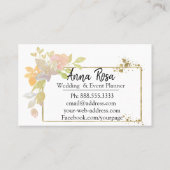 Carte De Visite *~* Elégante couleur or rose lavande (Dos)