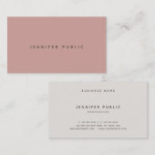 Carte De Visite Elégante couleur propre Modèle professionnel moder (Devant / Derrière)