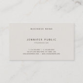 Carte De Visite Elégante couleur propre Modèle professionnel moder (Dos)