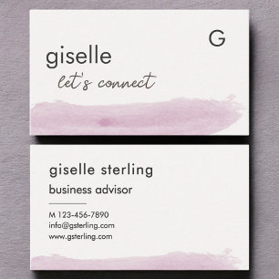 Carte De Visite Elégante couleur rose pâle moderne Professionnel