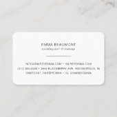 Carte De Visite Elégante couleur rose pâle rose Aquarelle fleurie (Dos)