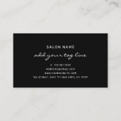 Carte De Visite Elégante coupe-cheveux rose d'or (Dos)