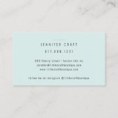 Carte De Visite Élégante couronne d'art de ligne Fleur sauvage (Dos)