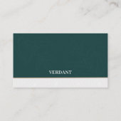 Carte de visite élégante de café spécialisé vert f (Dos)