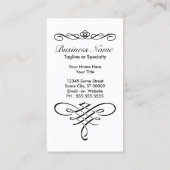 carte de visite élégante de mariée (Dos)