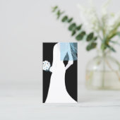 carte de visite élégante de mariée (Debout devant)