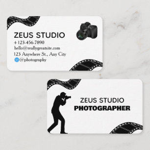 Carte de visite élégante de photographie en noir e