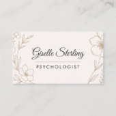 Carte de visite élégante de psychologue avec code (Devant)