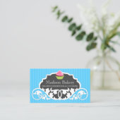 Carte De Visite Élégante décoration de boulangerie Cupcake (Debout devant)