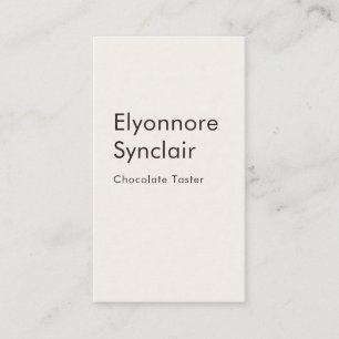 Carte De Visite Élégante dégustation de chocolat minimaliste