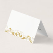 Carte De Visite Elégante dentelle Florale Or (Dos)