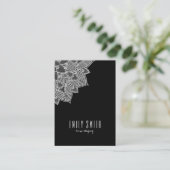 Carte De Visite Elégante dentelle Vintage blanche (Debout devant)