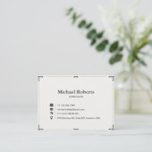 Carte de visite élégante | Design moderne 3,5" × 2 (Debout devant)