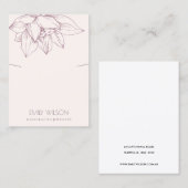 CARTE DE VISITE ÉLÉGANTE ÉCRAN ROSE BLANC LOTUS SIMPLE ÉCRAN (Devant / Derrière)