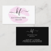 Carte De Visite Élégante écriture manuscrite calligraphie lèvres r (Devant / Derrière)