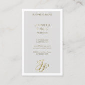 Carte De Visite Élégante écriture manuscrite Monogramme Modèle mod (Dos)