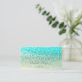 Carte De Visite Élégante Élégante Glamour Proffesional Glittery (Debout devant)