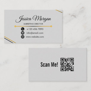 Carte de visite élégante en or minimaliste moderne