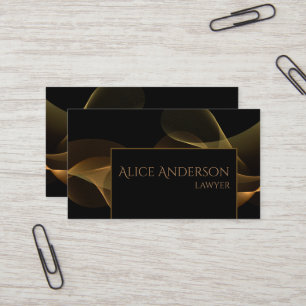 Carte de visite élégante en or noir de luxe