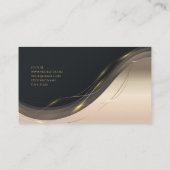 Carte de visite élégante en or noir de luxe pour a (Dos)