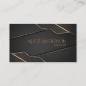Carte de visite élégante en or noir de luxe pour a (Devant)