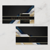 Carte de visite élégante en or noir de luxe pour a (Devant / Derrière)